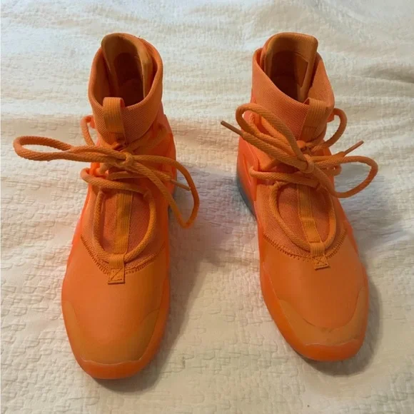 Size 8 - Nike Air Fear Of God 1 Orange Pulse Good Condition No Box - Picture 9 of 14